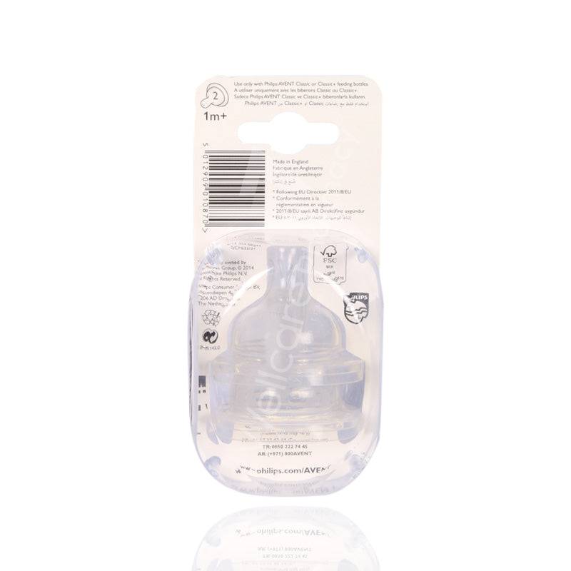 Avent Classic Slow Flow Teat 2'S 2 Hole 1Month Plus Avent Classic Slow Flow Teat 2'S 2 Hole 1Month Plus