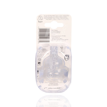 Avent Classic Slow Flow Teat 2'S 2 Hole 1Month Plus