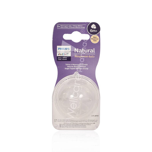 Avent Natural 2 Flow Feeding Teats 6M+ 2'S