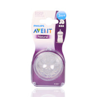Avent Natural Flow Teat 3 Months 2'S