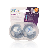 Avent Ultra Soft Silicone Soother 0-06M 2'S