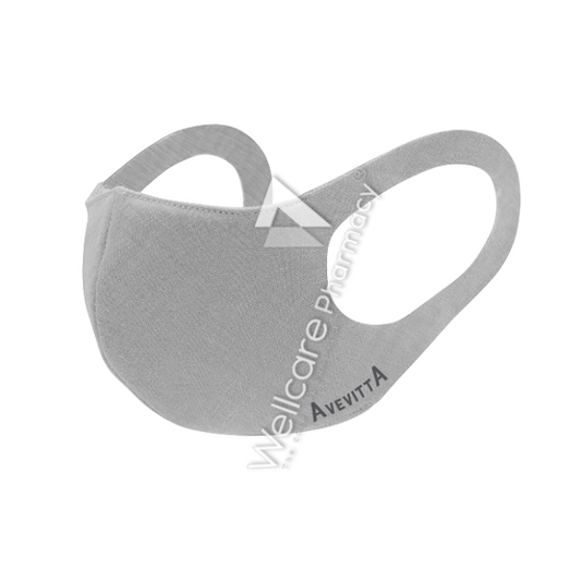 AVEVITTA 1.0 TRIPLE ACTION REUSABLE MASK GREY AV-012