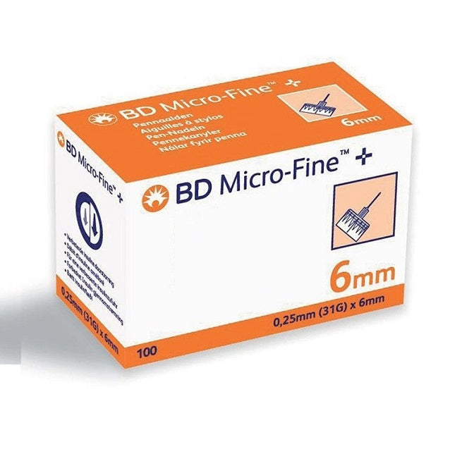 Bd Micro Fine Plus Needle 31G X 6Mm 100'S
