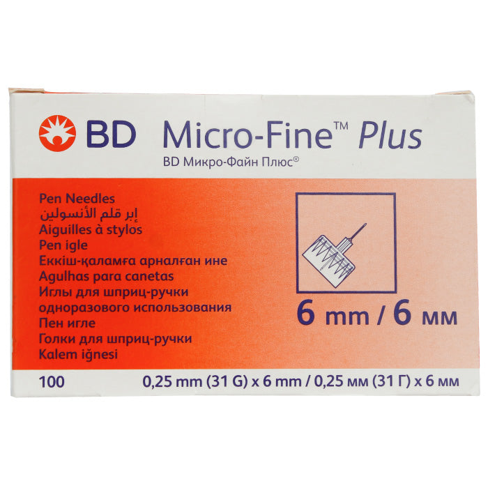 Bd Micro Fine Plus Needle 31g X 6mm 100'S