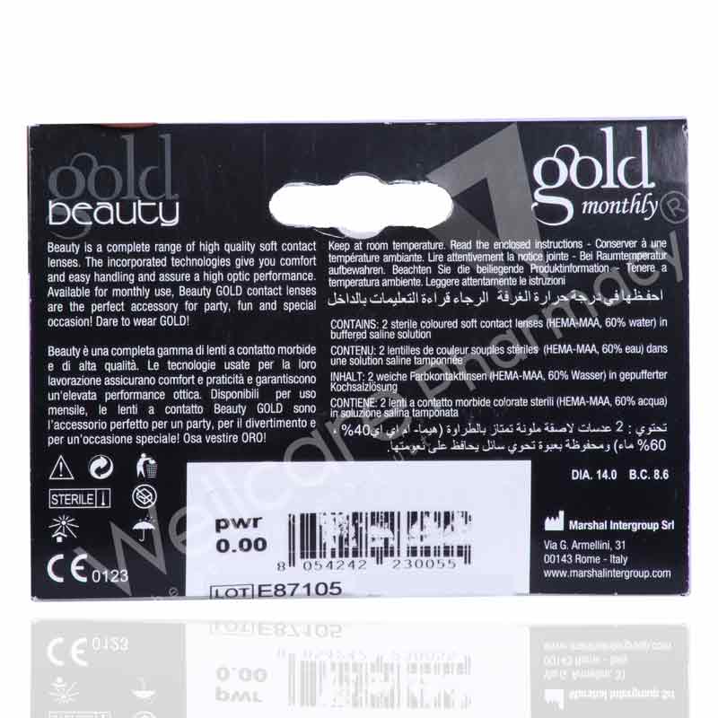 Beauty Gold Monthly Contact Lenses 2'S