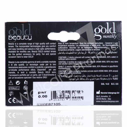 Beauty Gold Monthly Contact Lenses 2'S