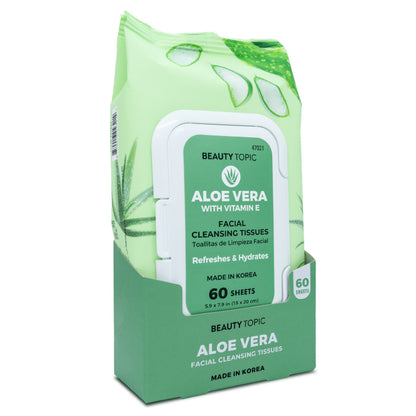 Beauty Topic Aloe Vera Facial Cleansing Tissues 60'S - Wellcare Pharmacy