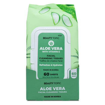Beauty Topic Aloe Vera Facial Cleansing Tissues 60'S - Wellcare Pharmacy