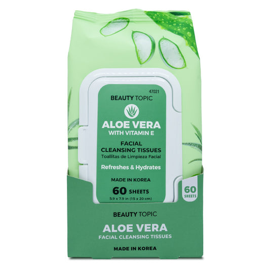 Beauty Topic Aloe Vera Facial Cleansing Tissues 60'S - Wellcare Pharmacy