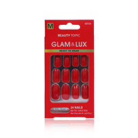Beauty Topic Glam&Lux Med.Red Nail Kit 24'S- 48504