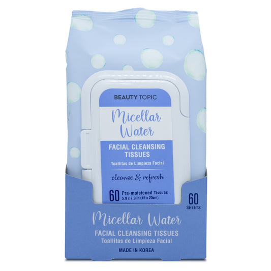 Beauty Topic Micellar Water Facial Cleansing Tissues 60'S - Wellcare Pharmacy
