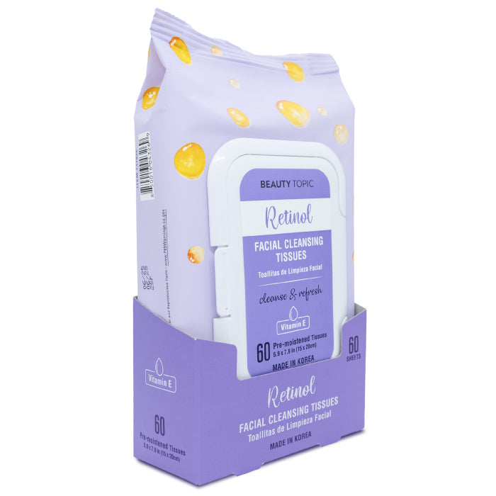 Beauty Topic Retinol Facial Cleansing Tissues 60'S - Wellcare Pharmacy