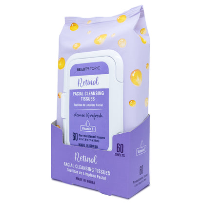 Beauty Topic Retinol Facial Cleansing Tissues 60'S - Wellcare Pharmacy