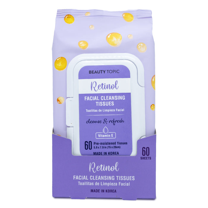 Beauty Topic Retinol Facial Cleansing Tissues 60'S - Wellcare Pharmacy