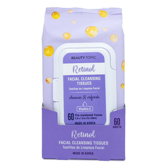 Beauty Topic Retinol Facial Cleansing Tissues 60'S - Wellcare Pharmacy