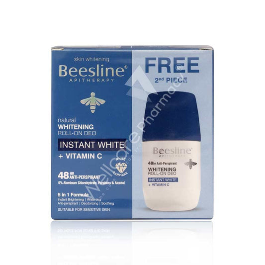 Beesline 1+1 Skin Whitening Roll-On Deo Instant White+Vitamin C 50Ml