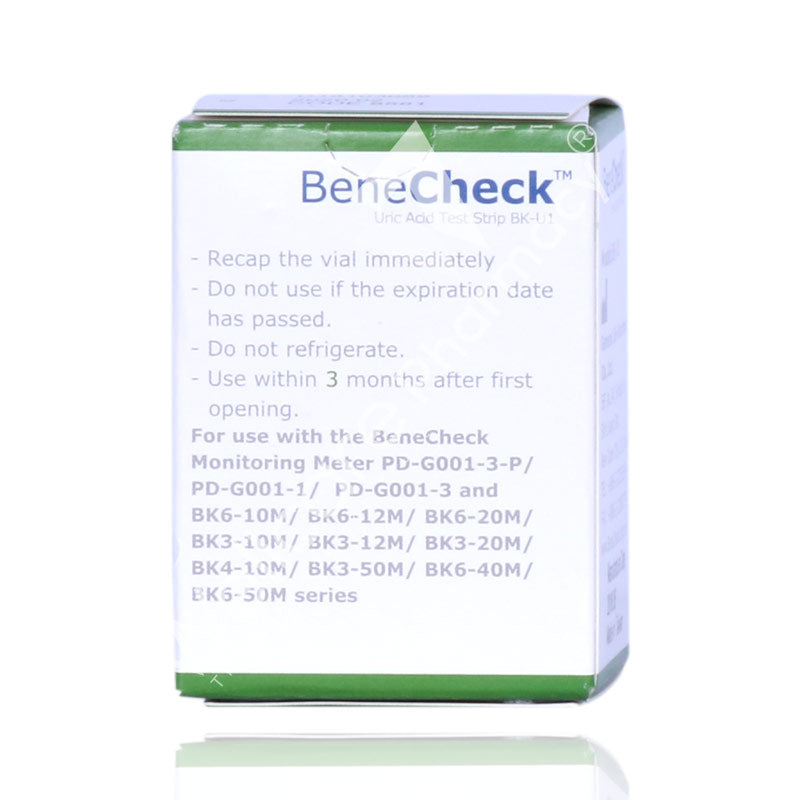 Benecheck Uric Acid Strips 25'S