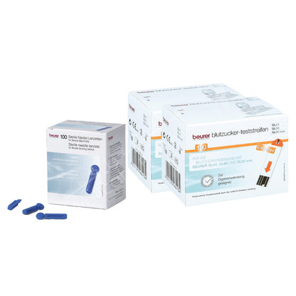 Beurer Gl50/Gl44 Code Free Strips 100S+Beurer Lancet 100'S