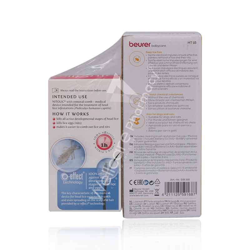 Beurer Ht15 Lice Comb+Nitolic Solution With Comb 50Ml