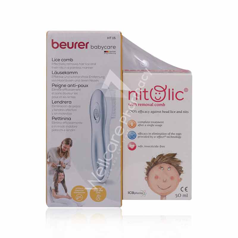 Beurer Ht15 Lice Comb+Nitolic Solution With Comb 50Ml