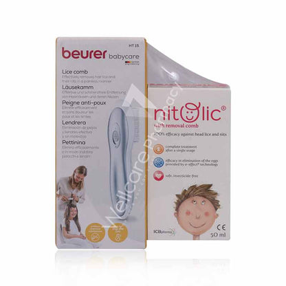 Beurer Ht15 Lice Comb+Nitolic Solution With Comb 50Ml