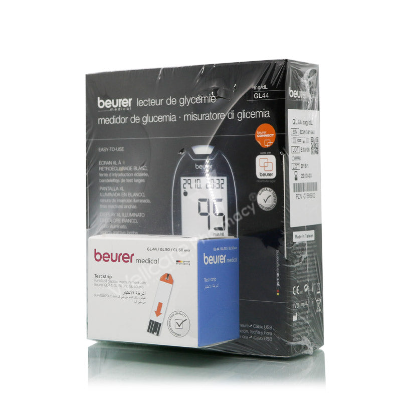 Beurer Gl44 Codefree Sugar Monitor And Gl50 Strip 50'S