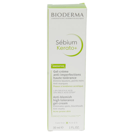 BIODERMA SEBIUM KERATO+ ANTI-BLEMISH HIGH TOLERANCE GEL-CREAM 30ML