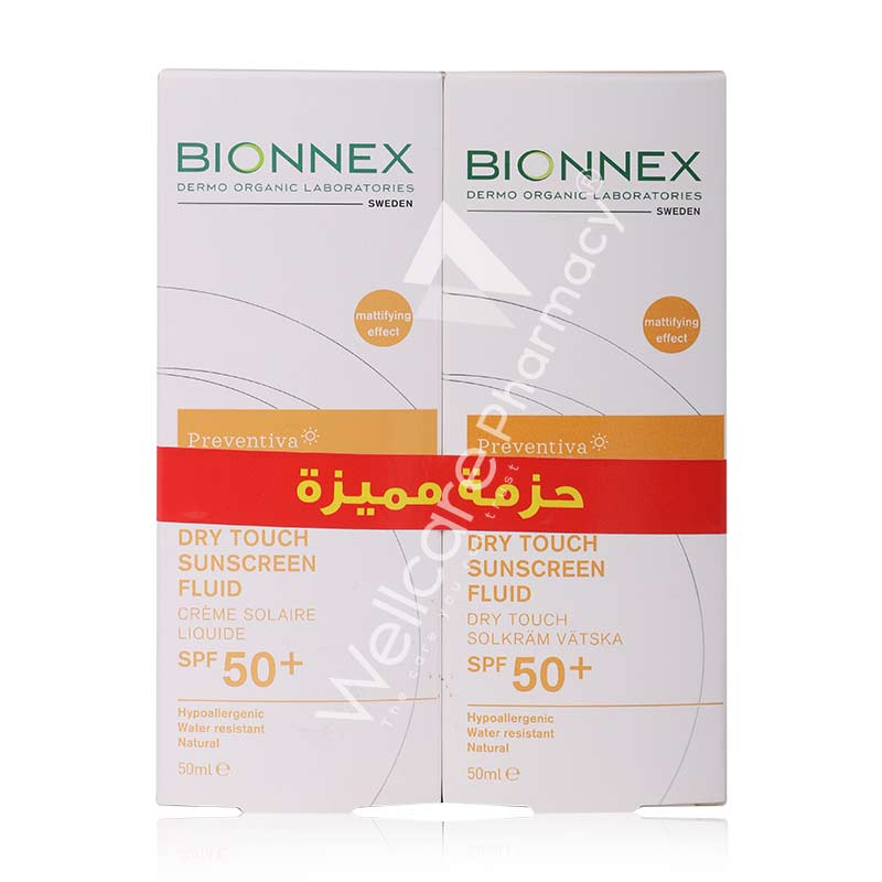 Bionnex Preventiva Dry Touch Sunscreen Fluid Spf50+ 50ml Value Pack