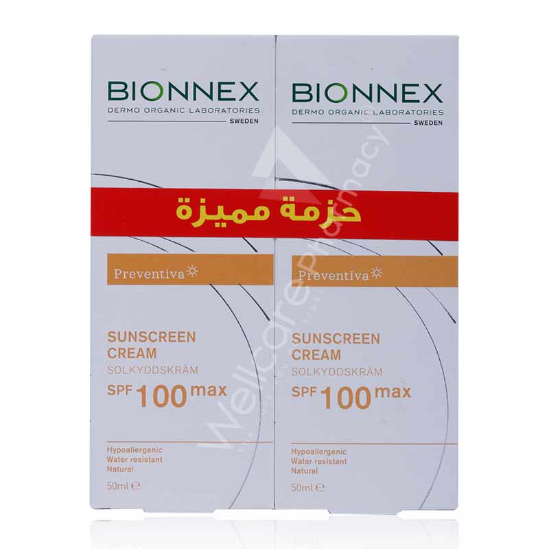 Bionnex Preventiva Sunscreen Cream Spf100 50ml Value Pack