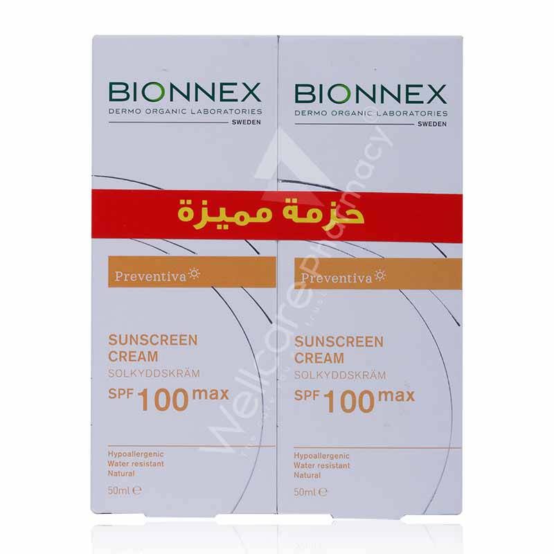 Bionnex Preventiva Sunscreen Cream Spf100 50Ml Value Pack Bionnex Preventiva Sunscreen Cream Spf100 50Ml Value Pack