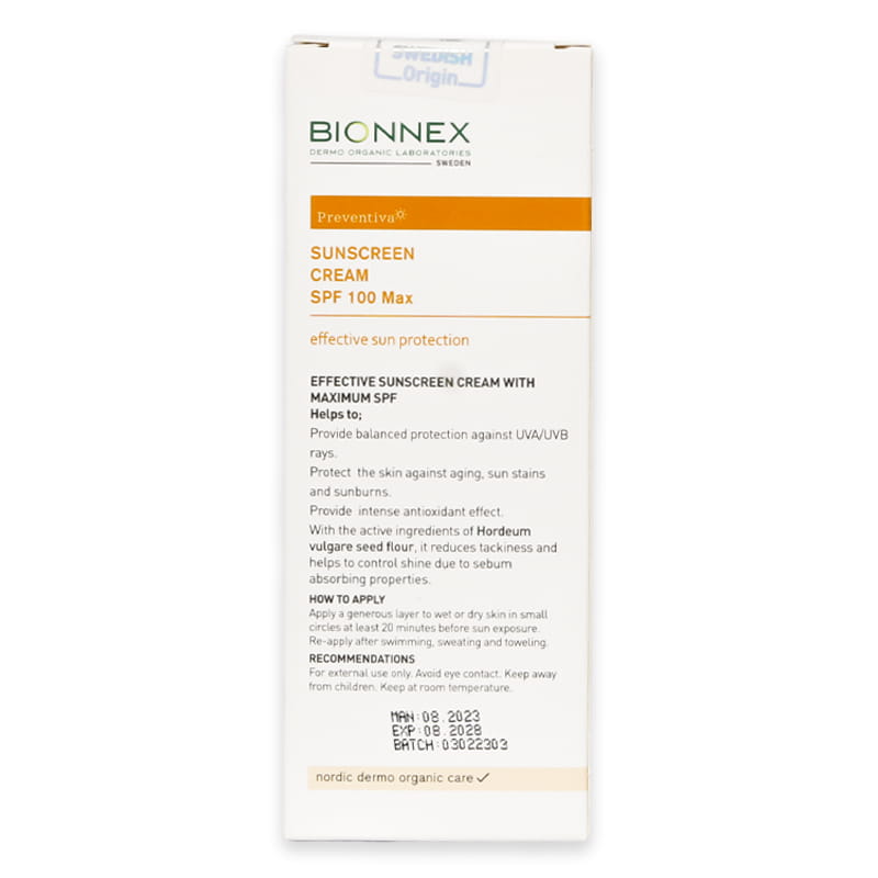 Bionnex Preventiva Sunscreen Spf100 50ml