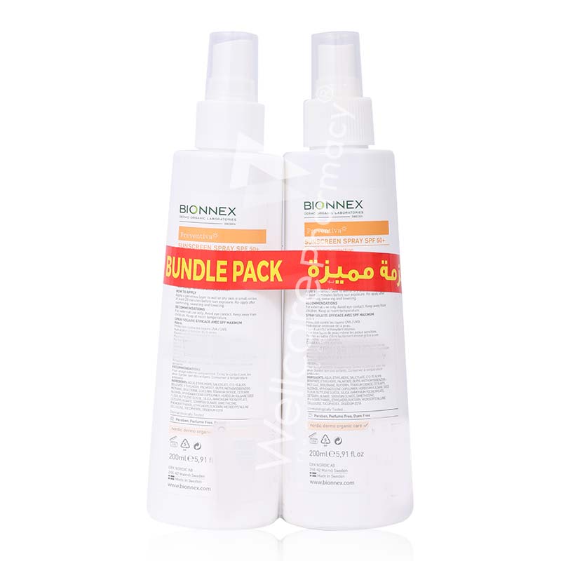 Bionnex Preventiva Sunscreen Spray Spf 50+ 200ml Value Pack