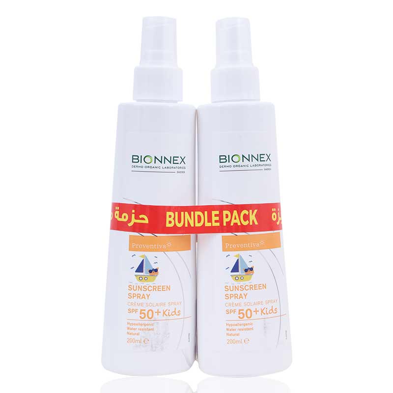 Bionnex Preventiva Sunscreen Spray Spf50+ Kids 200ml Value Pack