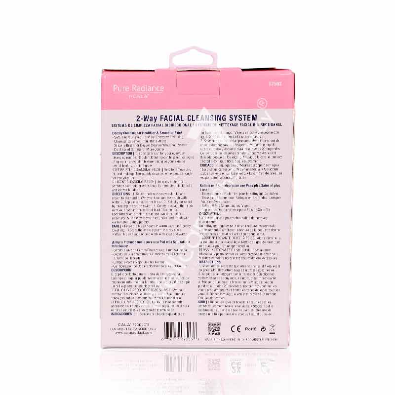 Cala 2 In 1 Facial Cleansing System Pink-67503 Cala 2 In 1 Facial Cleansing System Pink-67503
