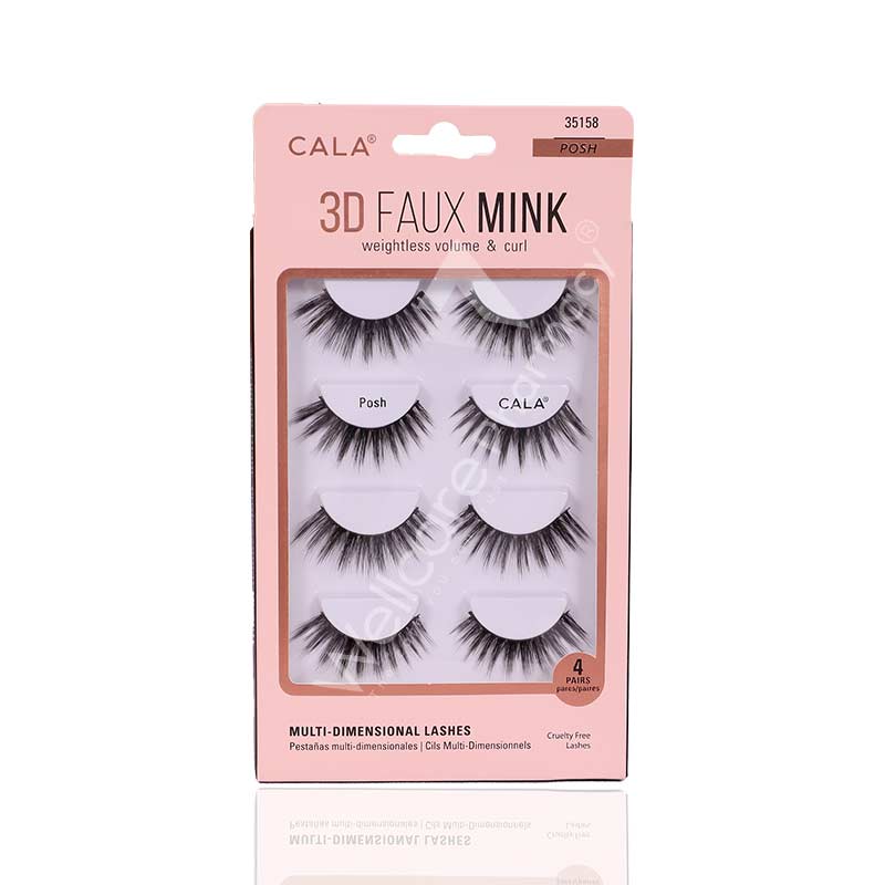 Cala 3D Faux Mink Lashes-Sin City-4 Pairs Per Pkt-35158 Cala 3D Faux Mink Lashes-Sin City-4 Pairs Per Pkt-35158