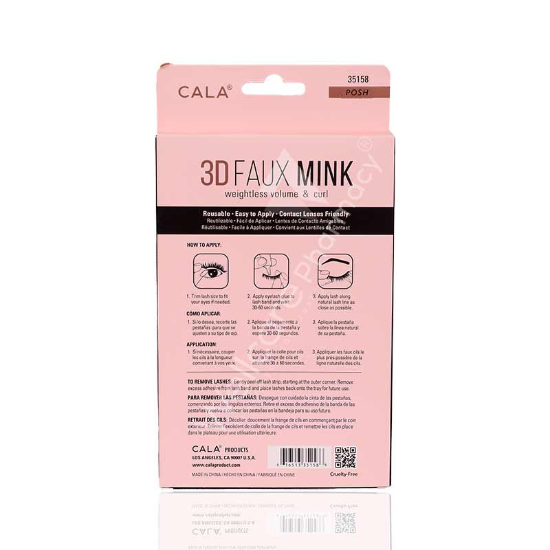 Cala 3D Faux Mink Lashes-Sin City-4 Pairs Per Pkt-35158 Cala 3D Faux Mink Lashes-Sin City-4 Pairs Per Pkt-35158