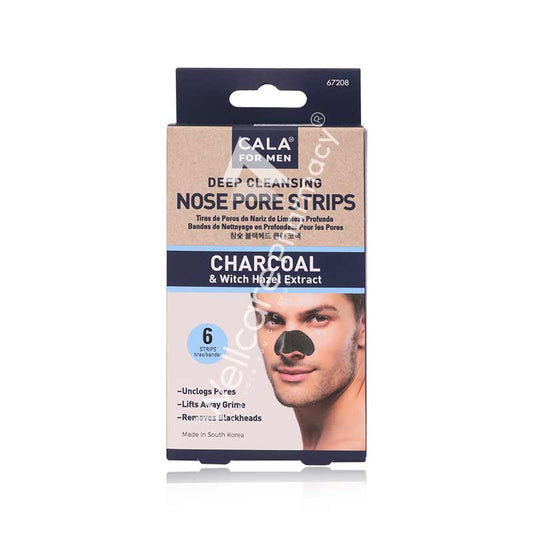 Cala Charcoal Nose Pore Strips For Men 6'S- 67208