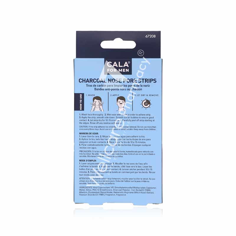 Cala Charcoal Nose Pore Strips For Men 6'S- 67208