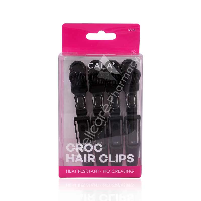 Cala Cric Hair Clip Black 4pc -66223