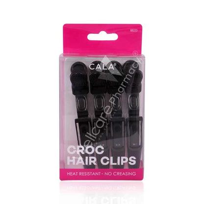 Cala Cric Hair Clip Black 4pc -66223