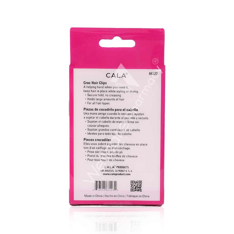 Cala Cric Hair Clip Black 4pc -66223