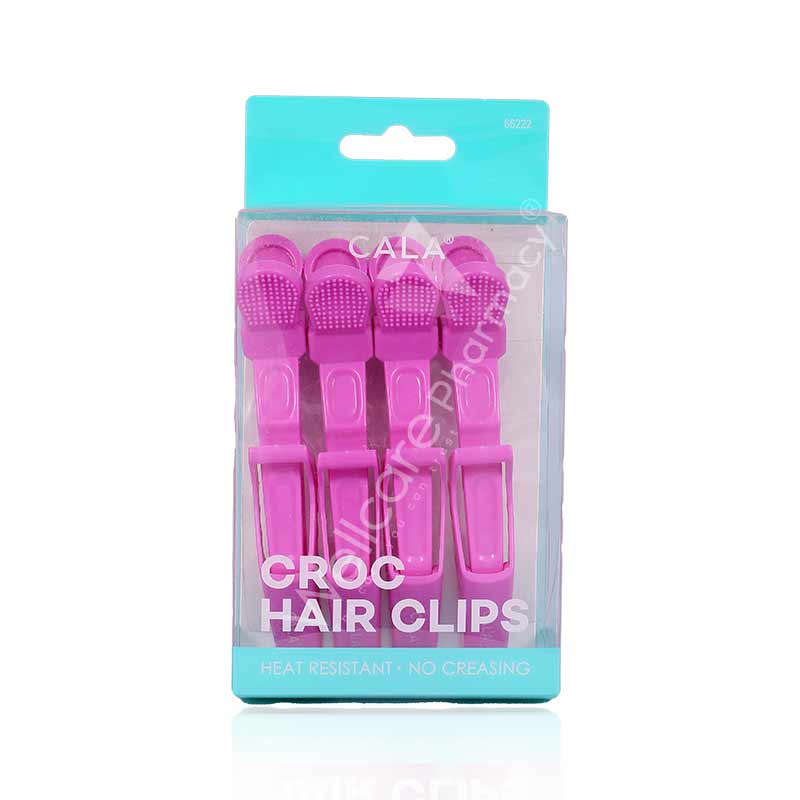 Cala Croc Hair Clip Lavender 4pc- 66222