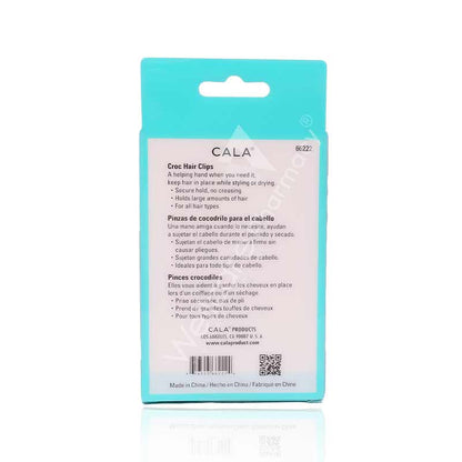 Cala Croc Hair Clip Lavender 4pc- 66222