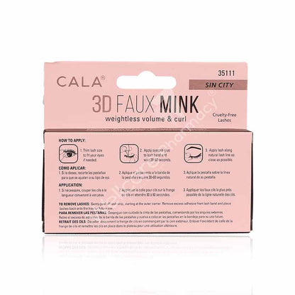 Cala 3D Faux Mink Lashes-Sin City-35111