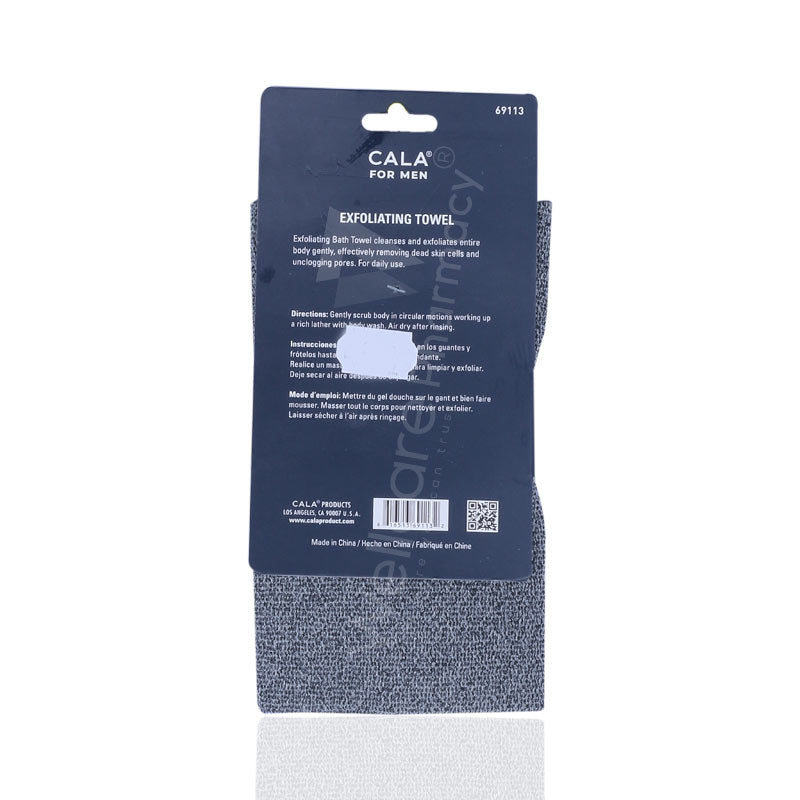 Cala Exfoliating Towel For Men Taupe Blackmix