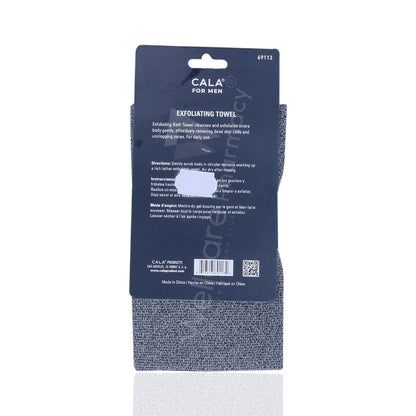 Cala Exfoliating Towel For Men Taupe Blackmix