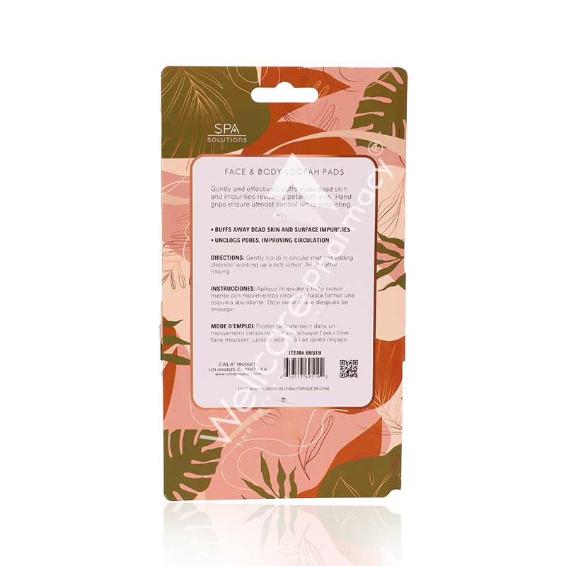 Cala Face And Body Loofah Set Beige-69519