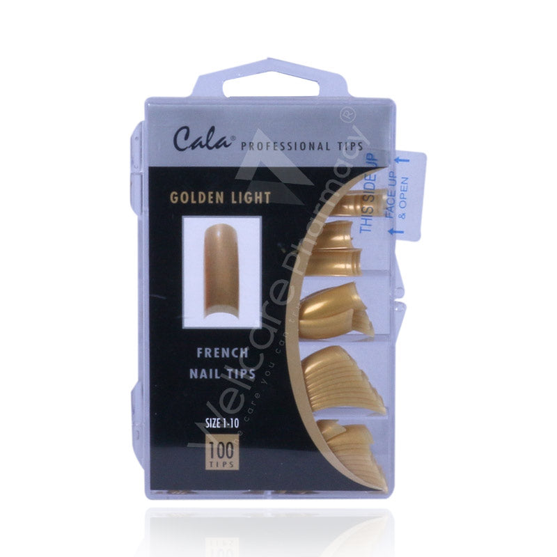 Cala Professional Color Nail Tips Golden Light 100'S
