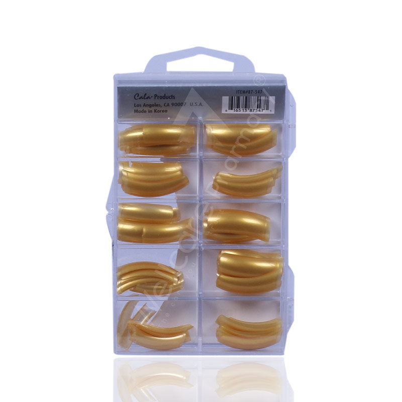 Cala Professional Color Nail Tips Touch Of Gold 100'S
