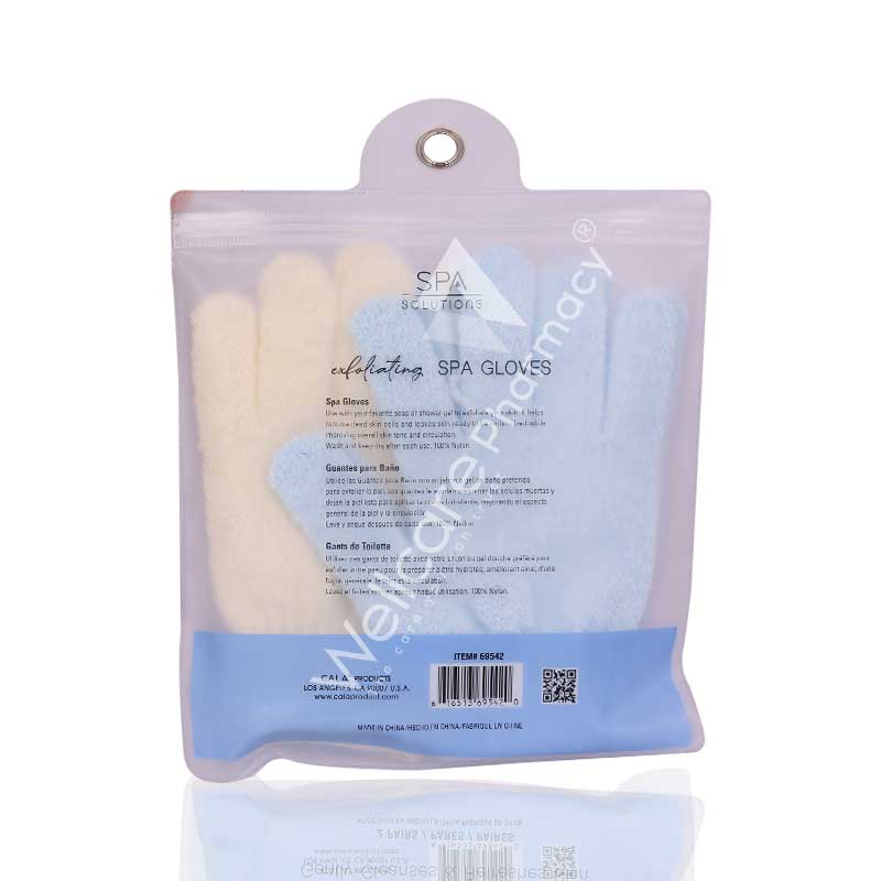 Cala Spa Glove Ivory And Baby Blue-69542